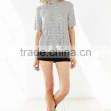 Cheap Promotion Women Fashion Tee Longline Tee thumbnail-2