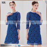 Latest Fashionable Lady's High Quality Casual Simple Slim Lace Dress thumbnail-2