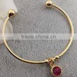 Latest Design Vogue Jewellery Bangle Cheap Price Adjustable Wire Bangle With Round Circle thumbnail-5