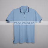 Mens Contrast Trim Pique Polo Custom Company Brand Male Uniform For Workday 100% Cotton Pique Stylish Male Polo thumbnail-2