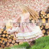 2016 New Arrive Sister Dress Floewer Girls Vintage Dress Baby Kids Back To School Clothes thumbnail-2