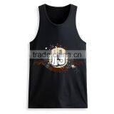 Custom Printed Design Bulk Mens Fitness 95% Cotton 5% Spandex Tank Top thumbnail-2