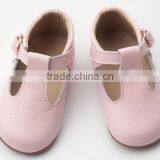 Skidproof Genuine Leather Popular T-bar Baby Leather Shoes Soft thumbnail-3