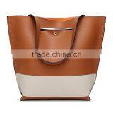 China Designer Women Leather Handbag Contrast Shoulder Bag Fashion Style Top-Handle Female Casual Totes Bags thumbnail-3