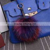 Myfur Wholesale Real Raccoon Fur Pom Pom Bag Keychain for Fashion Women thumbnail-6