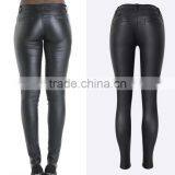 EY0197P Fashion Custom Black Sexy Tight pu Leather Pants Women pu Pants thumbnail-2