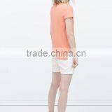 New Style Short Sleeve Round Neck Combined Hem Stringer Tank Top Wholesale thumbnail-4