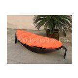 Outdoor Rattan Daybed For Hotel / Building , Fashion Leaf Shaped