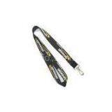 Personalised Lanyards For ID Card / Key / Mobile Phone, Black Nylon Lanyard With Egg Hook thumbnail-1