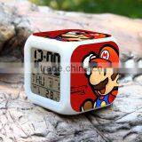2015 Hot GAME Super Mario LED Alarm Clock, Super Mario Digital Alarm Clock, Super Mario Cartoon Clock for Kids