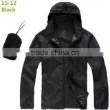 Rose Red Lightweight Hooded Pullover RED Windbreaker Jacket With Bag thumbnail-4