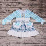 Hot Sale Fashion Little Girls Flower Dress Smocked Design Ruffle Long Sleeve Spring Autumn Dresses Wholesale Party Wear Outfits thumbnail-3