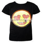 Women's Fancy Design 100% Cotton T-shirts Exporter in China T-shirts With Face Print thumbnail-5
