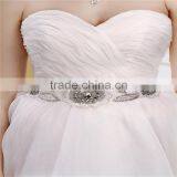 Party Dress Factory Fashionable Organza White Wedding Cocktail Dress Bridesmaid Dress AS024 thumbnail-6