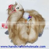 Alpaca Long Fur stuffed animal 19 cm - unique decoration collection figurines - handmade gifts