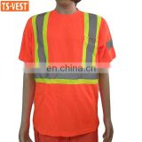 High visibility new design cheap reflective safety T- shirt