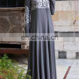New Arrival Embroidery Gown Fashion Elegant Long Sleeves Muslim Long Dress For Women thumbnail-3