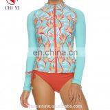 2017 Top Sales Lady Dress Women Rashguard Young Girls Beach Wear Lycra Custom Rash Guard for Running Surfing From Manufacturer thumbnail-2