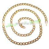 Gold Plated Metal Chain, Size: 1x4mm, Approx 40.9 Meters in a Kg. thumbnail-1