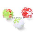 HQP-WJ117 HongQiang Pet Products Dog Toy Vocal TPR Prickly Ball Christmas Color Snowflake Molar Teeth Cleaning Fun Customizable thumbnail-3