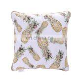 Summer Tropical Pineapple Design Cotton Linen Outdoor Square Home Decor Cushion Pillowcases Wholesale thumbnail-2