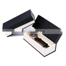 High Quality Customize Logo Gift Box Luxury Black Color High Grade pu Paper Watch Packaging Box thumbnail-1