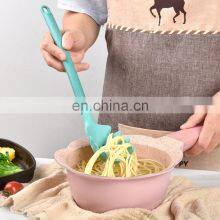 Silicone Kitchenware 8 Pcs A Set Wooden Handle Silicone Shovel Spoon Storage Bucket thumbnail-4