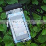ipx8 waterproof cell phone bag for sumsang/blackberry with earphone