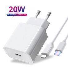20W USB Type C Charger Adapter For IPhone 11 Pro Xs Max X Xr PD Fast Charging Power Type-C EU US Plug for Iphone Charge