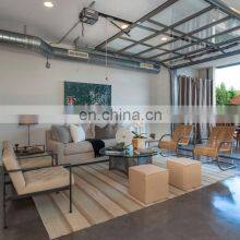 Aluminum Benefit Glass Low Price Residential Automatic Black Door CE Customized Sectional Garage Door Modern Solid Wood Exterior thumbnail-5