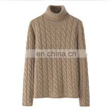 Autumn Winter Ladies' 100% Pure Cashmere Turtleneck Sweater Thick Knitwear Casual Style Solid Pattern Front Warm Comfortable thumbnail-1