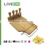2015 welcomed 4pcs cheese knife and board