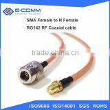 New SMA Female Jack Connector Switch N Female Jack Convertor RG142 RG316 Cable 15CM 6" Adapter