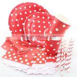 Wholesale Wedding Paper Plates Cups Napkins Straws Napkins Bags Disposable Party Tableware thumbnail-2
