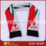 Customized knitted football scarf pattern football team scarf