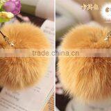 New Design Genuine Fox Fur Ball for Keychain Bag Toy Accessories thumbnail-4