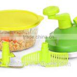 Customized Design Multi-function Plastic Salad Spinner Manual Food Chopper Processor