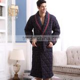 Robe Men Bathrobe Mens Thicken V-Neck Flannel Bathrobes Winter Autumn Casual Long Bathrobes Men Sleepwear Robes