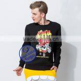 Custom 100% Fleece Polyester Men Black Pullover Printed Hoodie Sweatshirts thumbnail-2