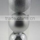 Silver Decorative Plastic Plain Christmas Ball thumbnail-1
