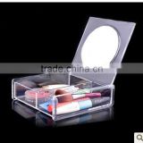 Morden Acrylic Cosmetic Storage Box With Mirror