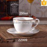 With 3 Gold-rim Fine Bone China 250ml Cup and Saucer thumbnail-1