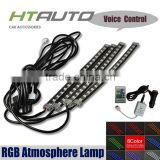 HTAUTO Latest Car 12V 30CM Flat RGB Led Strip by IR remote Sound Controll Car Internal Interior Atmosphere Light Led Rock Light                        
                                                                Most Popular
                          