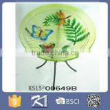 Kinsheng New Product Garden Decoration Glass Bird Bath thumbnail-4