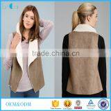 Hot Sale Sleeveless Halter Stunning Sexy Wool-like Cheap Coats for Winter thumbnail-1