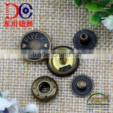Wholesale Brass Snap Button Garment Accessories for Denim Clothes
