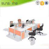 Sunshine Wooden Furniture Modern Office Workstation Partition for 4 Person Melamine Surface Finishing thumbnail-5