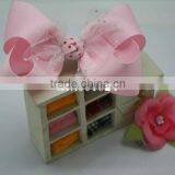 Pink Grosgrain Hair Bows Korean Clips in Hair Extension MYA001624 thumbnail-1