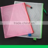 Used for document bag and file folder, Popular PVC transparent mesh fabric