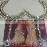 Fashionable Metal anklets with rhinestones/crystals